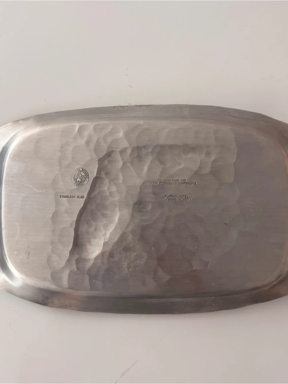 Vintage Metal Plate Metropolitan President's Conference 1972